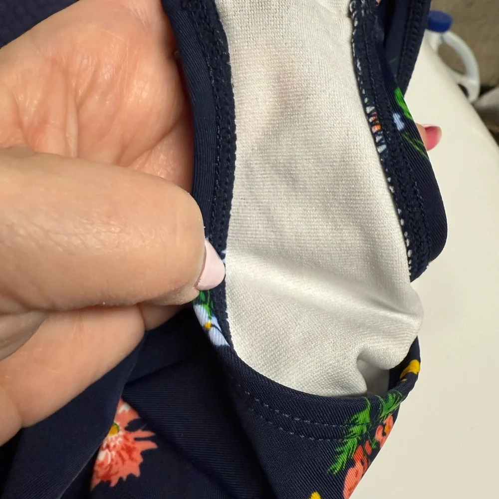 Janie and Jack Navy Floral Swimsuit